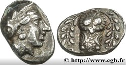 Athènes / Hémidrachme / Tête d'Athéna à droite - Chouette debout de face.