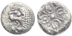 *Carie / Douzième de statère / Protomé de lion à gauche - Étoile à quatre rais.