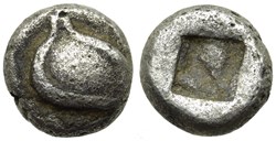 Ionie / Incertaine / Tetartemorion / Œil humain - Carré creux.