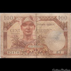 100 FRANC #34vf FRANCE 1955