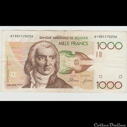 1.000 FRANC #144 BELGIQUE 1980