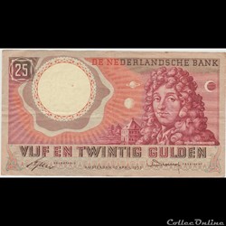 25 GULDEN #87 PAYS-BAS 1955