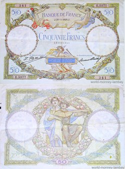 Billet 50 Francs LUC OLIVIER MERSON 1 type