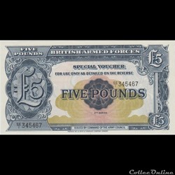 5 POUND #23m ANGLETERRE 1950