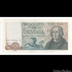 5.000 Lires  #102  ITALIE  1971