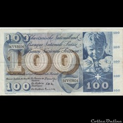 100 FRANC #49 SUISSE 1963