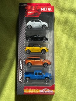 Pack Stunt Cars w/ Fiat 500, Genty Akylone, Opel Adam, Range Rover Evoque, Chevrolet Silverado