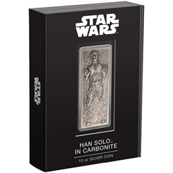 2022 Star Wars Han Solo™ in Carbonite - 10 OZ Silver Proof Coin -Niue