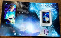 2011 - Niue 2 Dollars Zodiac by Kagaya Virgo 1 Oz Silver