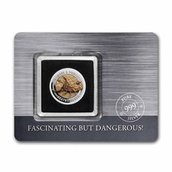 2022 Samoa Venomous & Poisonous Deathstalker 1/2 oz. Silver Colorized Coin