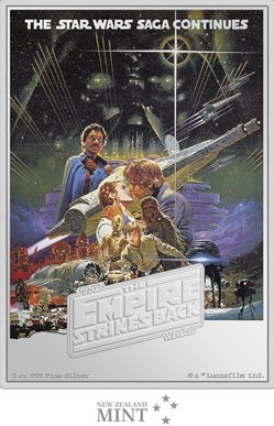 2023 Niue Star Wars The Empire Strikes Back 5oz Silver Movie Poster Coin