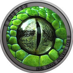 2021 Niue Wild Afrika Do You Know Me? Green Mamba Snake 1/2 oz Silver Coin