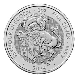 2024 - 2oz Silver 999.9 UK UK Seymour Unicorn Queen's Beast