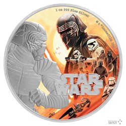 2019 Niue 1 oz Silver $2 Star Wars Rise of Skywalker: Kylo Ren