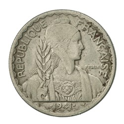 1941 - 20 cents Republique Francaise Coin