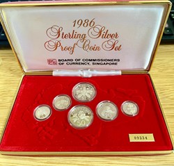 1986 Singapore proof coin set