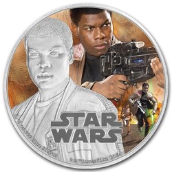 2016 Star Wars Finn Silver Proof $2 Coin - The Force Awakens