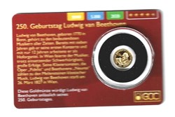 2020 Gold Coin Card - Fiji 5 Dollars Gold PP Ludwig van Beethoven