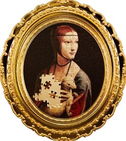 2021 Lady with Ermine Leonardo da Vinci Puzzle Treasures silver-plated coin