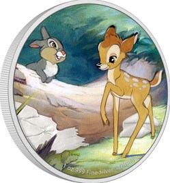2022 - 1 OZ Silver Proof Coin- Disney Bambi 80th Anniversary – Bambi and Thumper