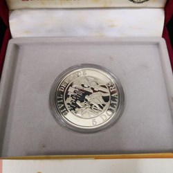 1991 Singapore Civil Defence $5 Dollars Silver Proof Coin Set No: 02458