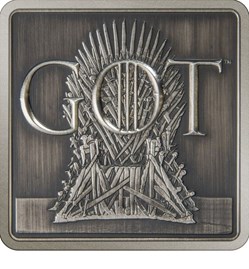 2022 Game of Thrones Iron Throne 1oz Silver Medallion