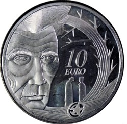 2006 - Ireland - Silver 10 Euro Coin - " Samuel Beckett "