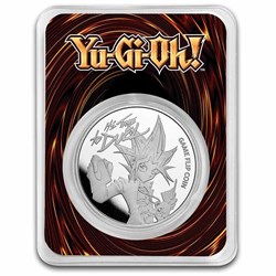 2023 - Yu-Gi-Oh! Game Flip Coin 25 Years 1 Oz 999 Silver Niue ST/BU in TEP