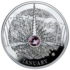 2014 - JANUARY The Magic Stones of Happiness Proof silver Coin 1$