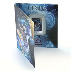 2011 - Niue 2 dollars Zodiac Signs series Libra colored proof silver coin