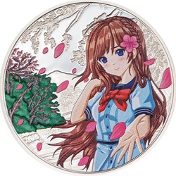 2023 - Manga 1 Oz silver coin Spring Cook Islands Color PP / Proof with original packaging