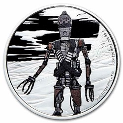 2021 - 1 OZ Silver Proof Coin- Mandalorian Assassin Droid IG-11