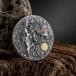 2023 - Shaolin Kung Fu Dragon Martial Arts Styles 2 oz Silver Coin 5$ Niue