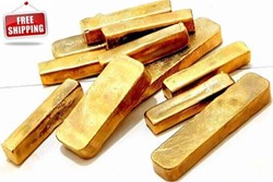 233 GRAMS SCRAP GOLD BAR FOR GOLD RECOVERY MELTED DIFFERENT COMPUTER COIN PINS💣