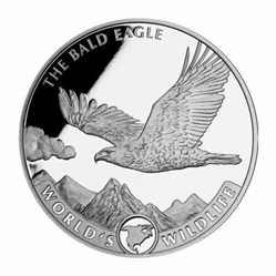 2021 Congo American Bald Eagle World Wildlife Series 1 oz .999 Silver coin