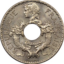 1939 - French Indochina Coin 5 Cents INDOCHINE FRANCAISE