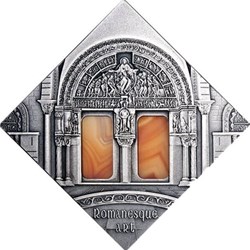 2014 - Romanesque Art The Art that Changed the World Antique finish Silver 1$ Niue
