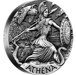 2015 - Perth Mint 2 Oz Silver High Relief Coin ATHENA - Goddesses of Olympus-