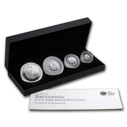 2010 UK Britannia Four-Coin Silver Proof Set