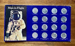1969 - SHELL 16 COINS HISTORIC SET-MAN IN FLIGHT