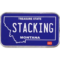 2023 - 1 oz Silver Bar ~ Stacking Across America Montana License Plate ~ New w/ COA