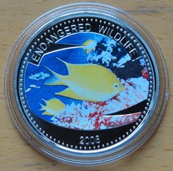 2008 - Palau One Dollar Coin, ENDANGERED WILDLIFE, UNC