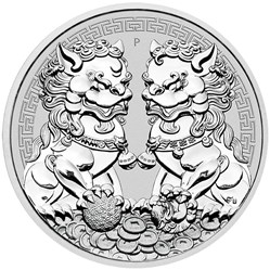 2020 - 1 oz Australia Guardian Lions (Double Pixiu) .9999 Silver Coin BU
