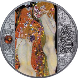 2022 Sexy Nudes Women Gustav Klimt Water Serpents .999 silver proof Cameroon OGP