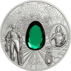 2017 - 2oz coin Silver $10 Cook Islands DRESDEN GREEN DIAMOND Most FamousDiamonds