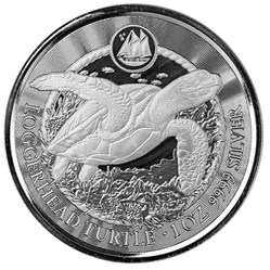 2023 - Cayman Islands $1 Loggerhead Turtle 1 Oz Silver 999 Proof Like