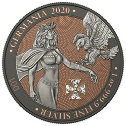 2020 Germania White Crystal Cross 1oz Silver BU Coin