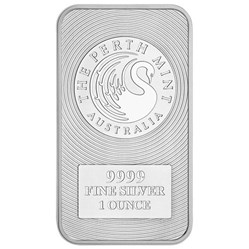 Australia Perth Mint Kangaroo Silver Bar - 1 oz