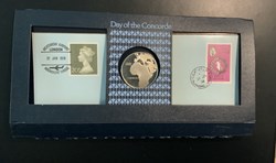 1976 - DAY OF THE CONCORDE LONDON-BAHRAIN HM SILVER PROOF MEDAL COVER