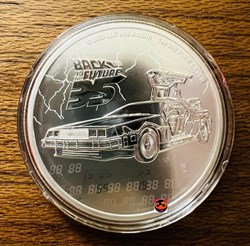 2020 SILVER NIUE 1 OZ BACK TO THE FUTURE 35TH ANNIVERSARY .999 COIN